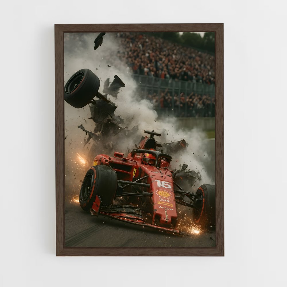 Poster Collision à Monza – affiche Voitures de Formule 1 (vue 5)